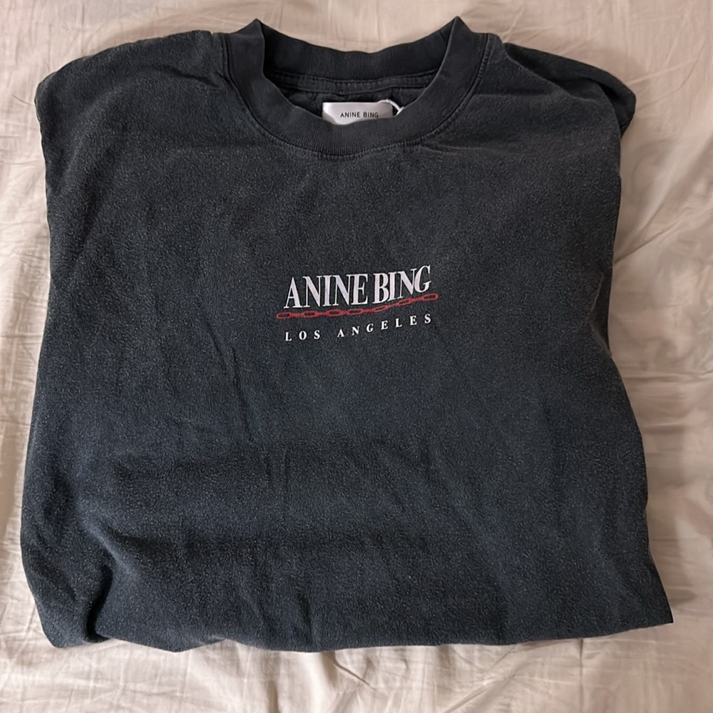 anine bing logo tee